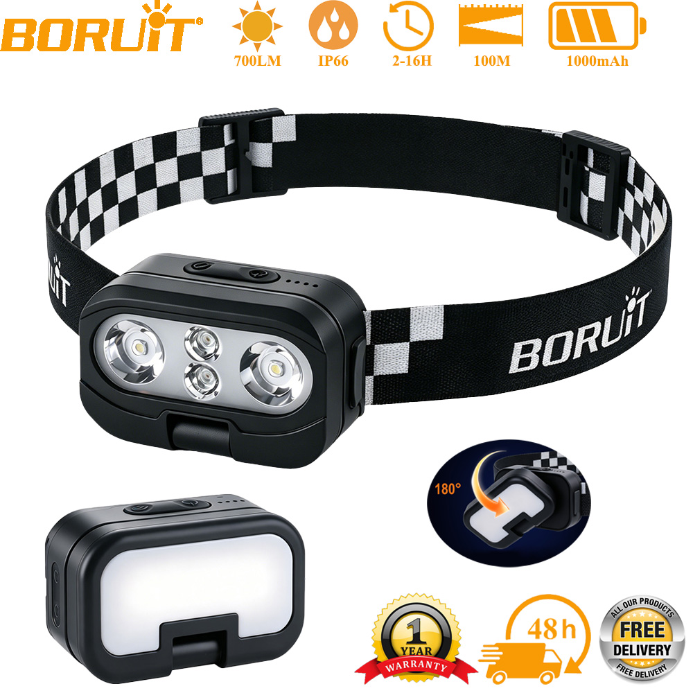 Outdoor Hunting Bike - BORUiT RT400 LED Headlamp 700LM Ultra