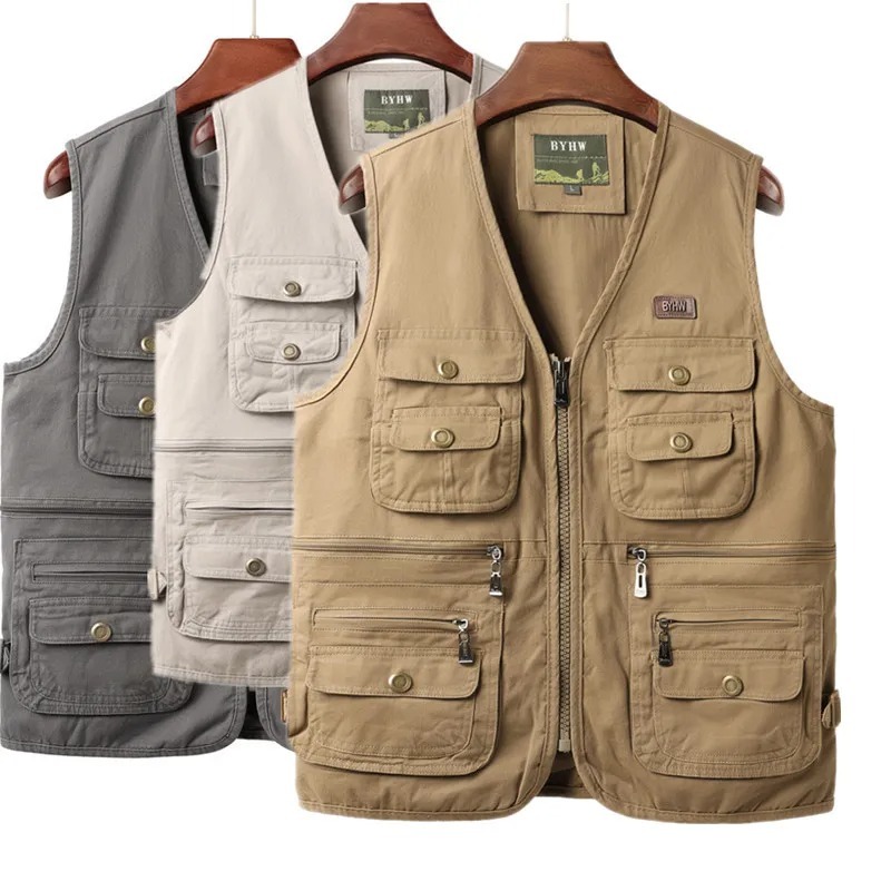 Safari Outdoor Hunting Jackets - Men's Vest Multi Pocket Sleeveless Jacket
