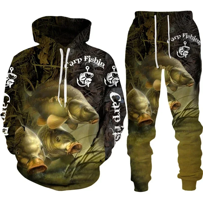 Cool Carp Fishing 3D Printed U - Outdoor Hunting Hoodie ulasan dan harga