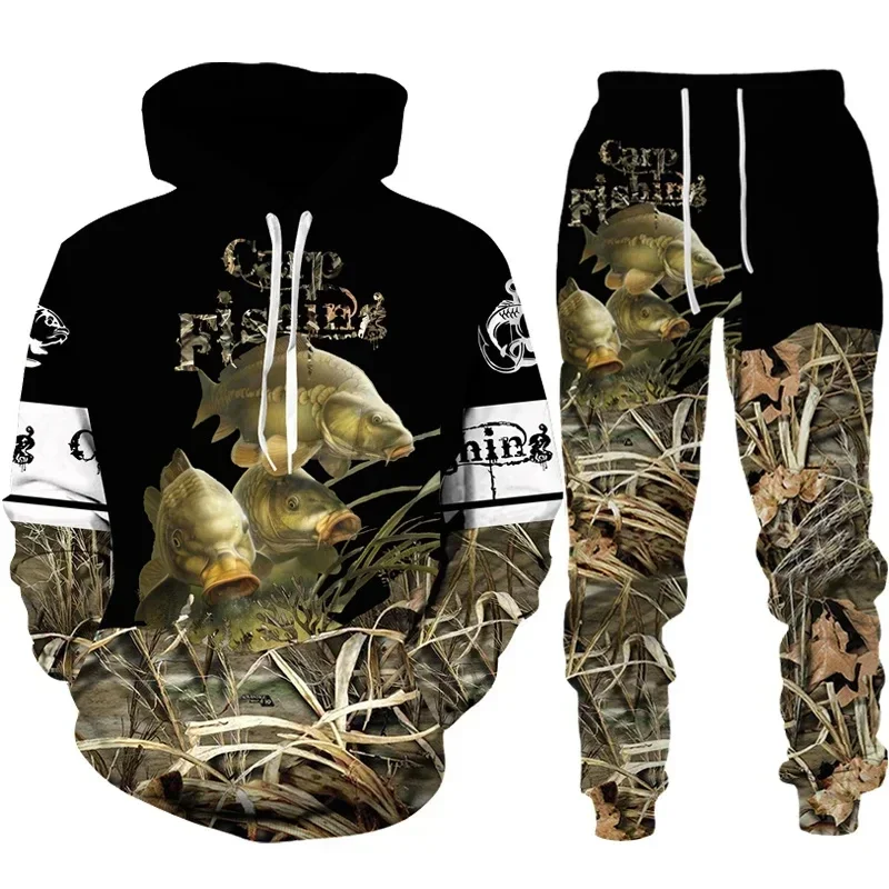 Cool Carp Fishing 3D Printed U - Outdoor Hunting Hoodie ulasan dan harga