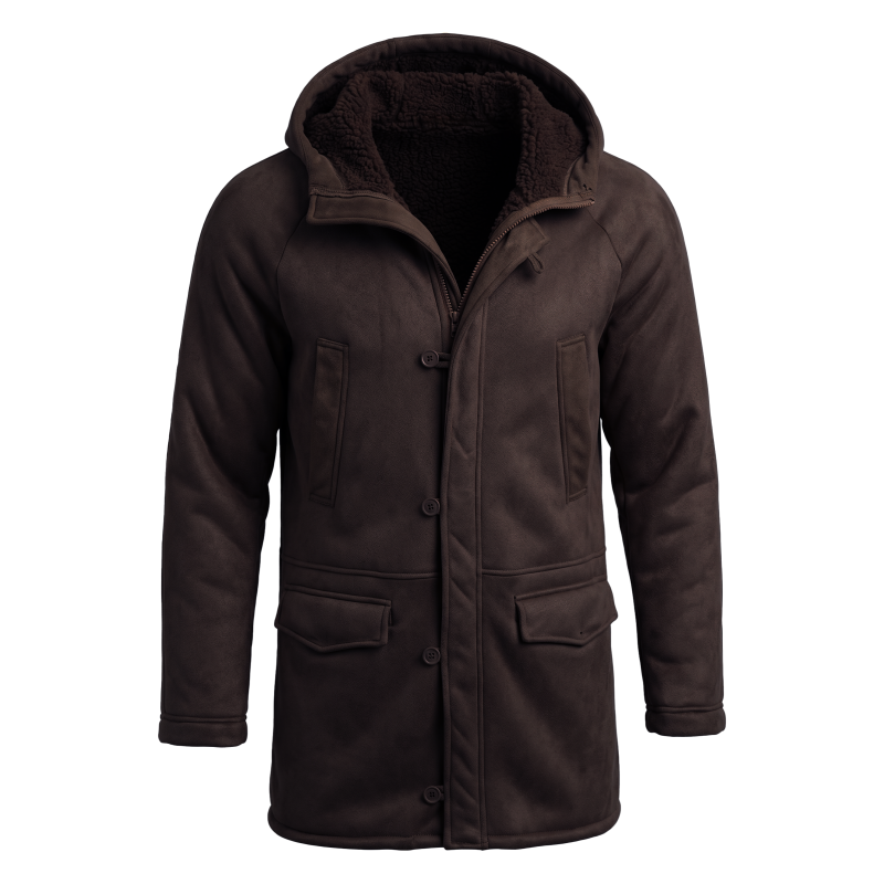 New Men's Faux Fur Lined Hoode - Men'S Outdoor Hunting Jacket ulasan dan harga