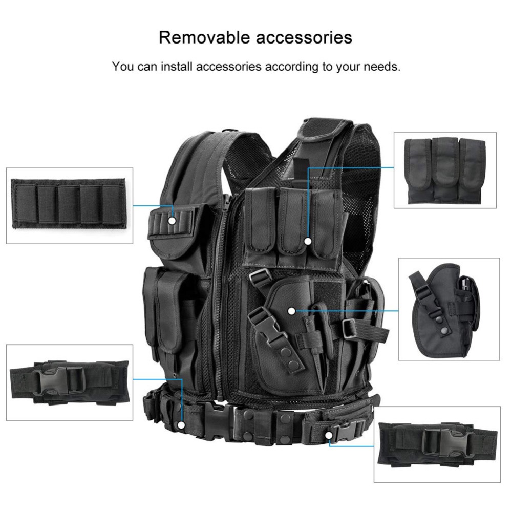 Adjustable Molle Tactical Vest - Outdoor Hunting Vest ulasan dan harga