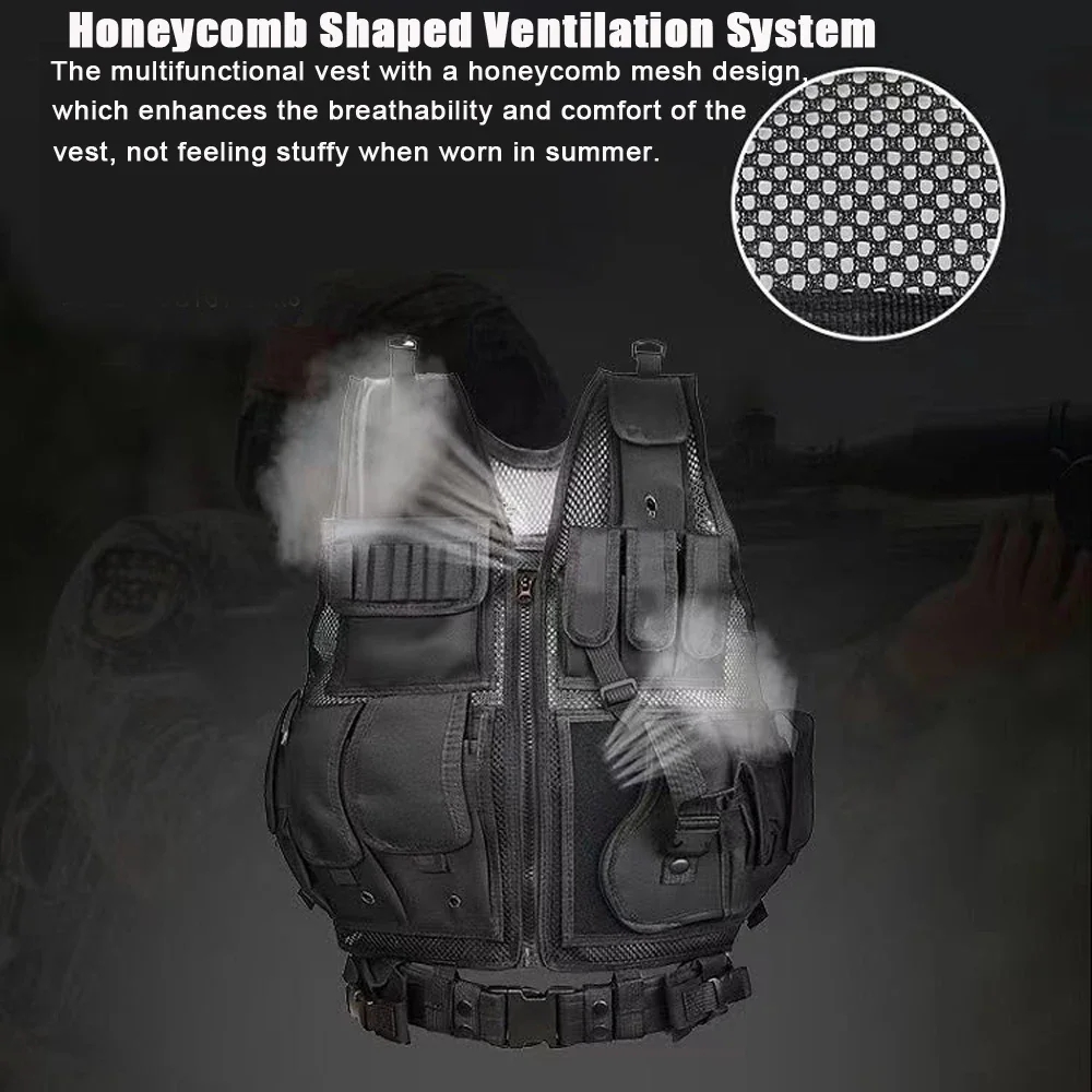 Adjustable Molle Tactical Vest - Outdoor Hunting Vest ulasan dan harga
