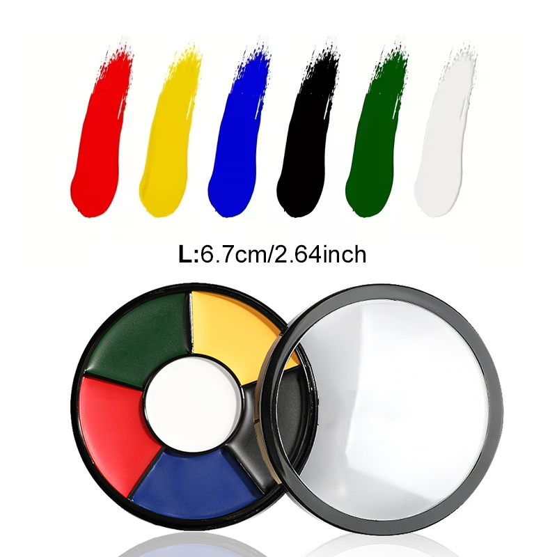 6 Color Oil Face Paint Palette - Camo Face Paint ulasan dan harga