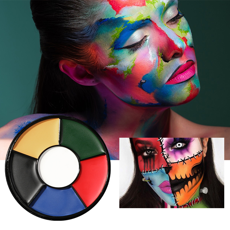 6 Color Oil Face Paint Palette - Camo Face Paint ulasan dan harga