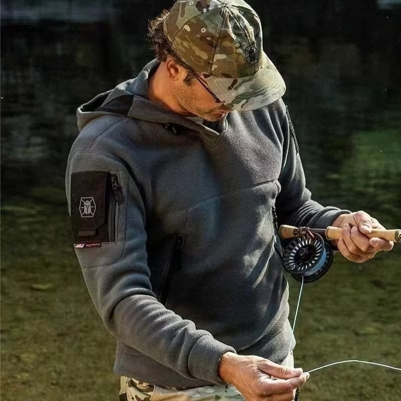Men Winter Thermal Fleece Outd - Outdoor Hunting Hoodie ulasan dan harga