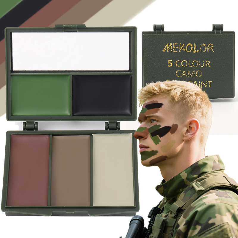5 Color Forest Camo-Compac fac - Camo Face Paint ulasan dan harga