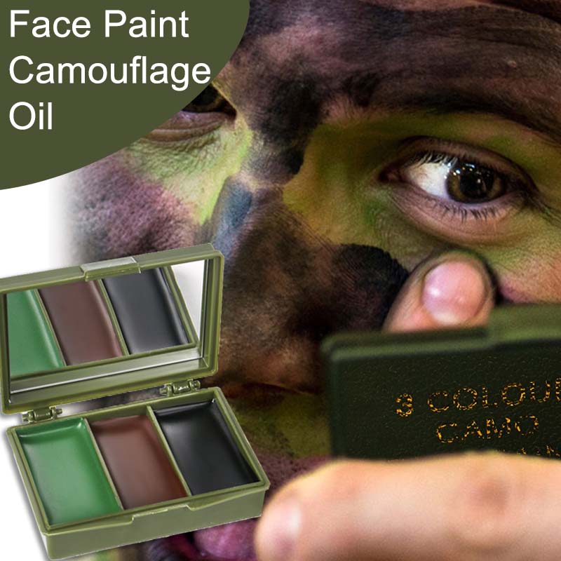 3 Colors Camouflage Face Paint - Camo Face Paint ulasan dan harga
