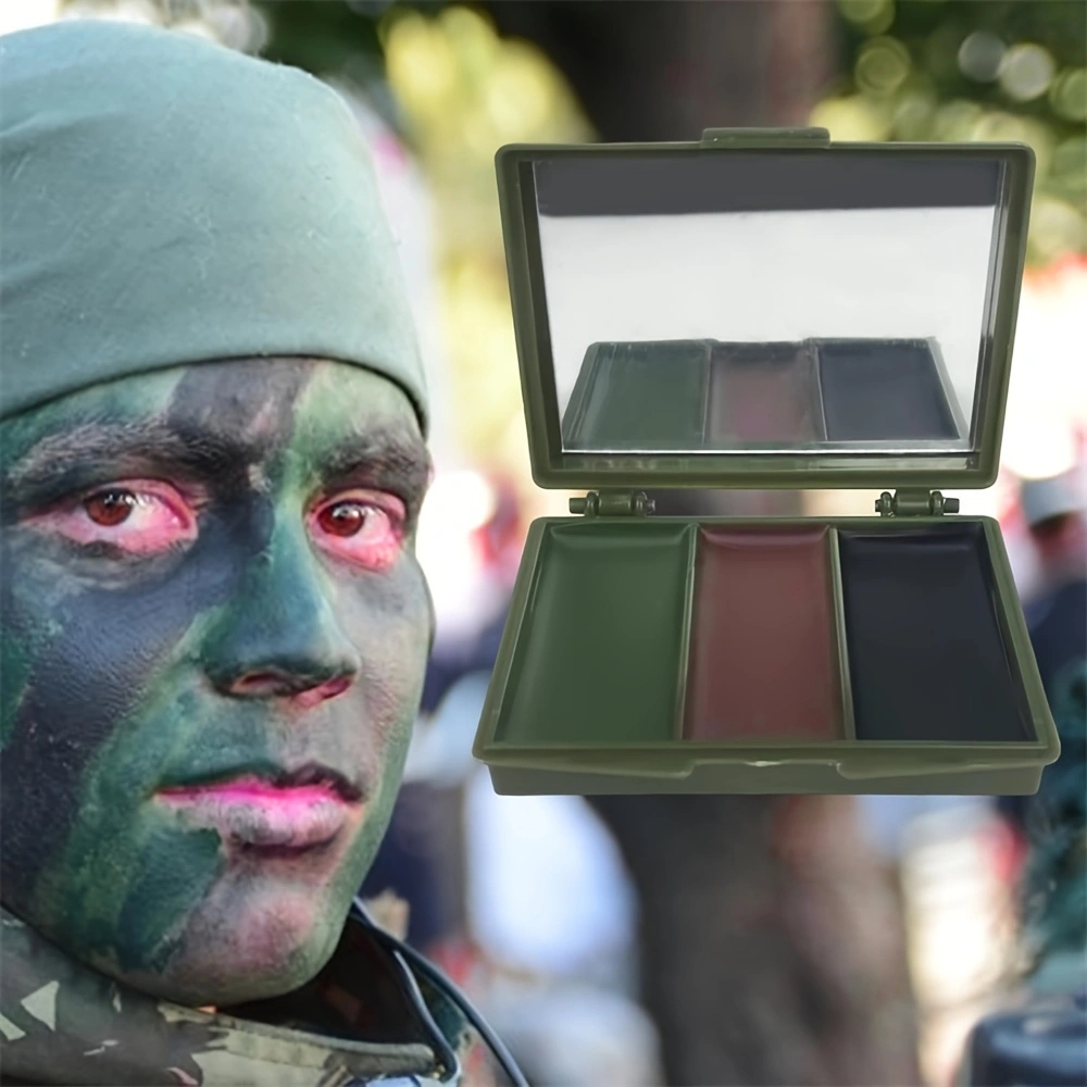 Three-Color Camouflage Face Pa - Camo Face Paint ulasan dan harga