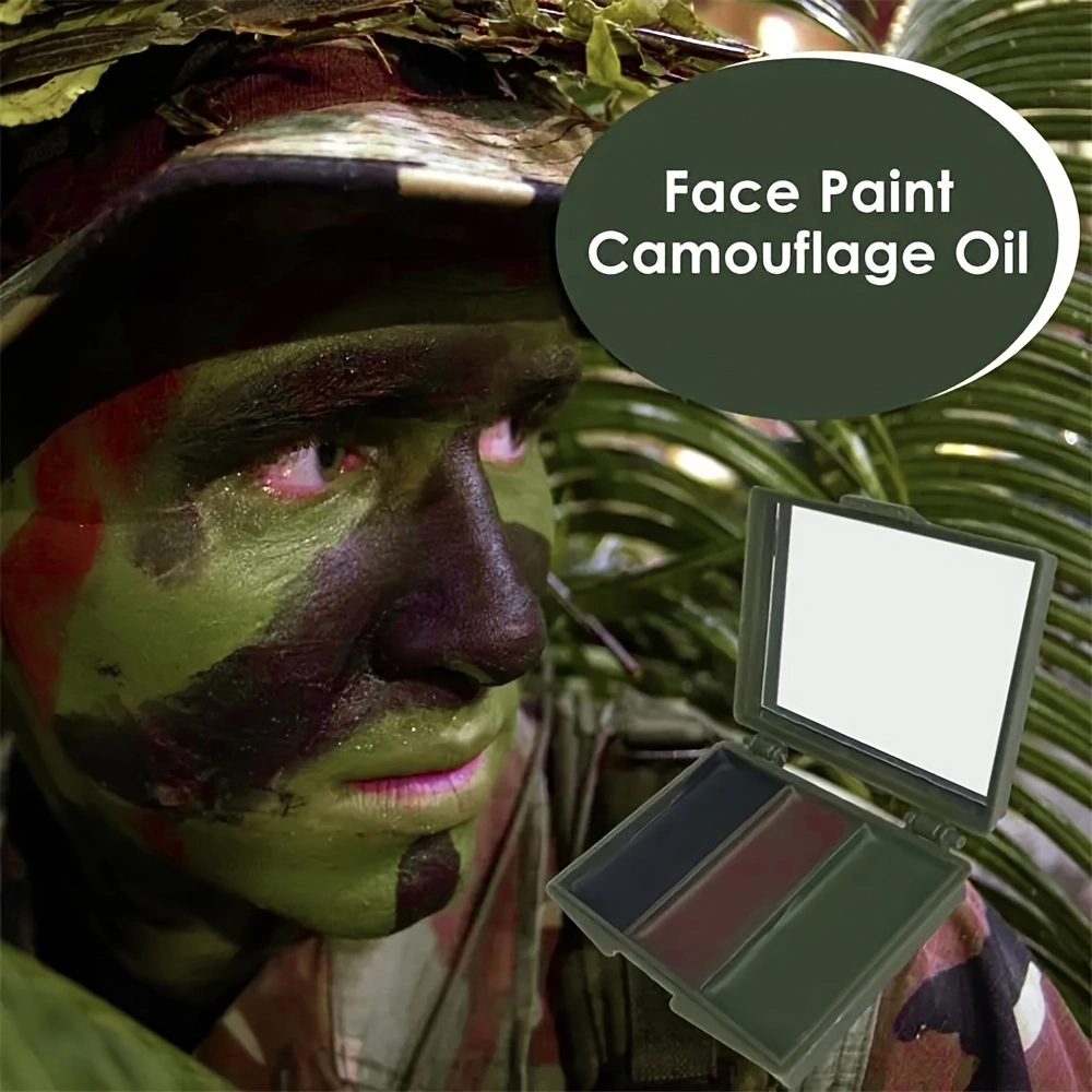 Three-Color Camouflage Face Pa - Camo Face Paint ulasan dan harga