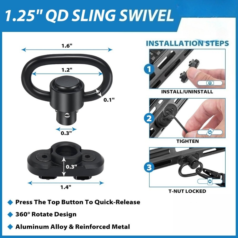 Tactical 2 Point Rifle Sling Q - Rifle Sling Swivel ulasan dan harga