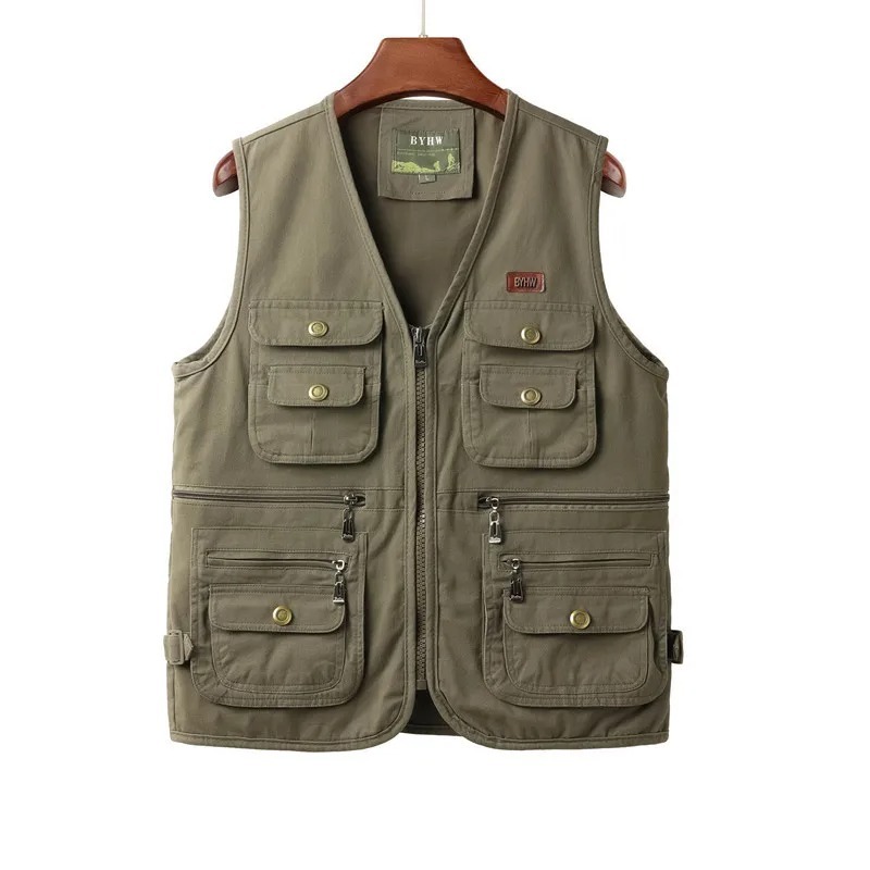 Men's Vest Multi Pocket Sleeve - Safari Outdoor Hunting Jackets ulasan dan harga