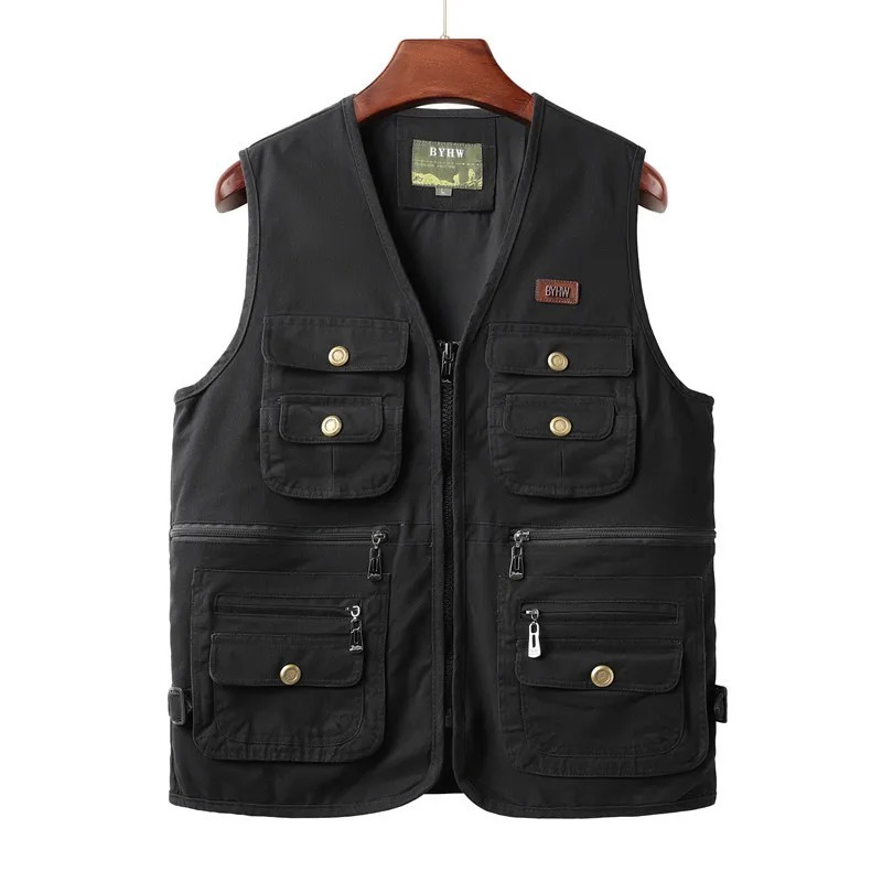 Men's Vest Multi Pocket Sleeve - Safari Outdoor Hunting Jackets ulasan dan harga