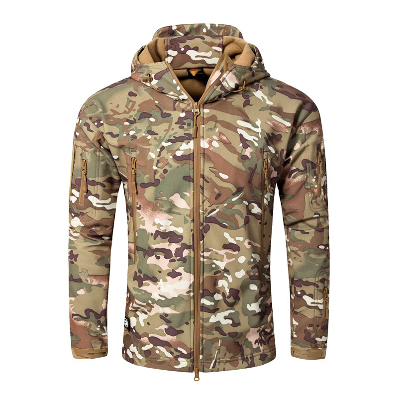 Men Outdoor TAD Shark Skin Sof - Outdoor Hunting Hoodie ulasan dan harga