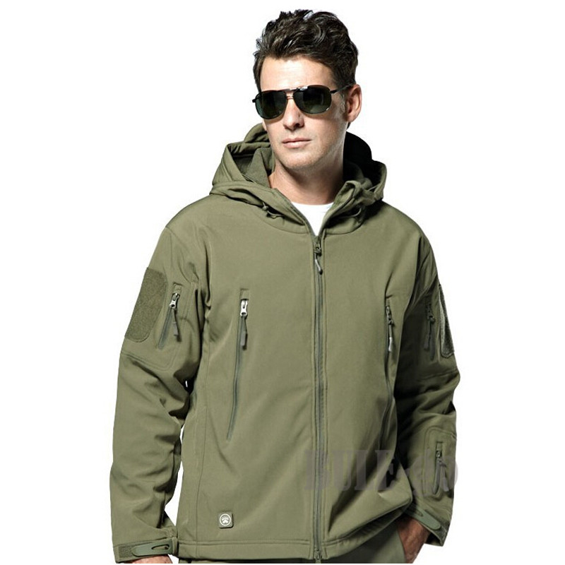Men Outdoor TAD Shark Skin Sof - Outdoor Hunting Hoodie ulasan dan harga