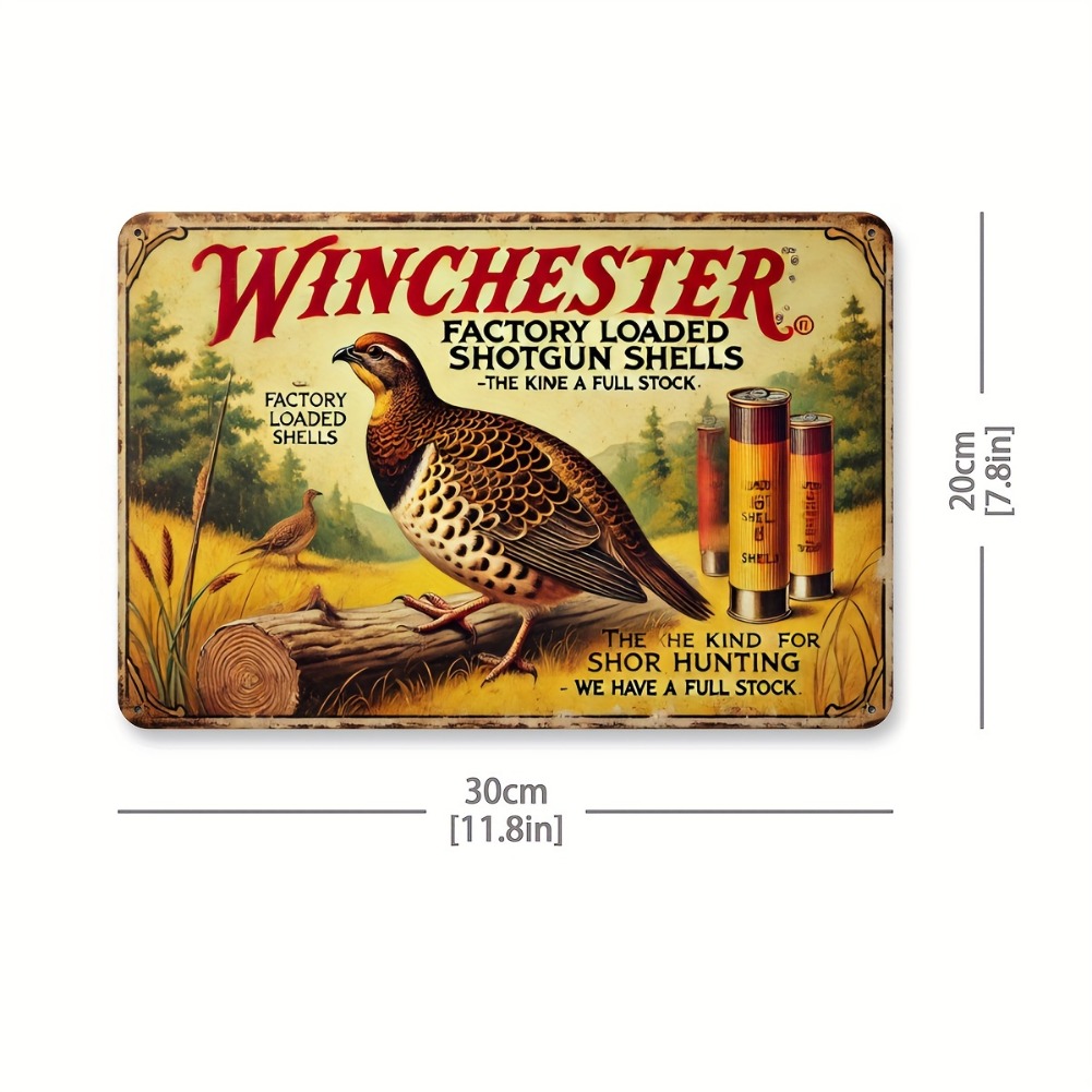 Tin Sign - Vintage Durable Met - Hunting Quail ulasan dan harga