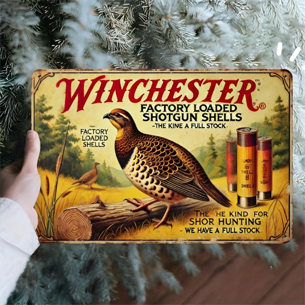 Tin Sign - Vintage Durable Met - Hunting Quail ulasan dan harga