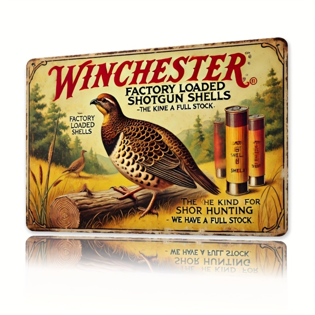 Tin Sign - Vintage Durable Met - Hunting Quail ulasan dan harga