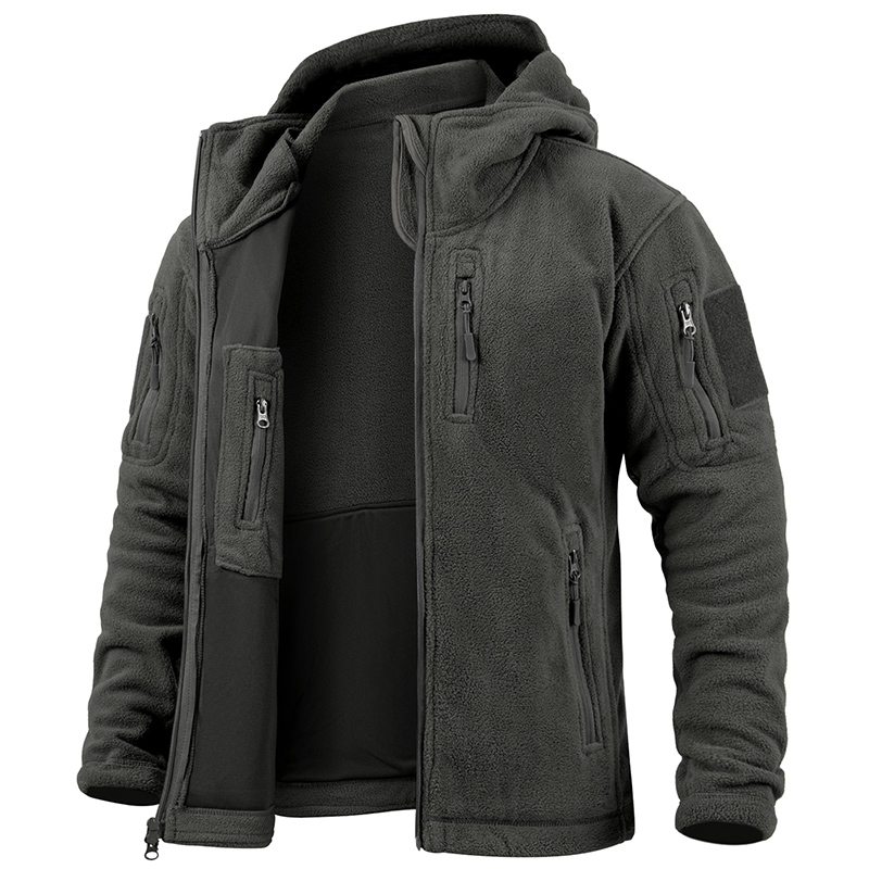 Men's Tactical Fleece Jacket W - Outdoor Hunting Hoodie ulasan dan harga