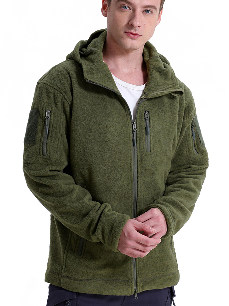Men's Tactical Fleece Jacket W - Outdoor Hunting Hoodie ulasan dan harga