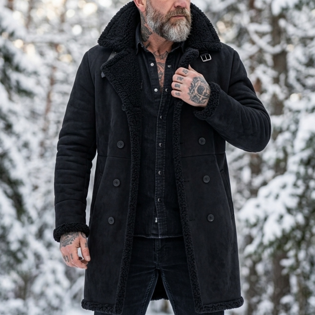 Men's Faux Suede Fur Lined Win - Men'S Outdoor Hunting Jacket ulasan dan harga
