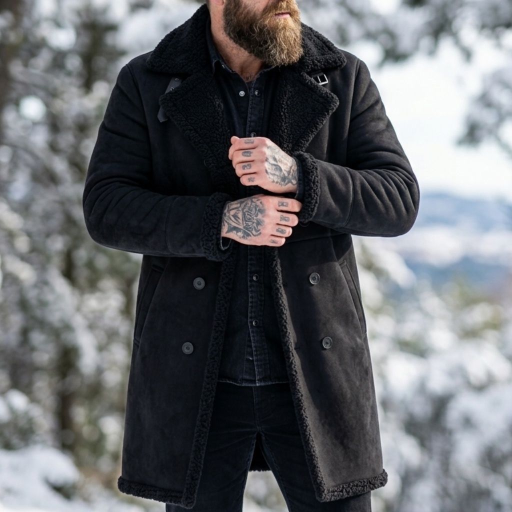 Men's Faux Suede Fur Lined Win - Men'S Outdoor Hunting Jacket ulasan dan harga