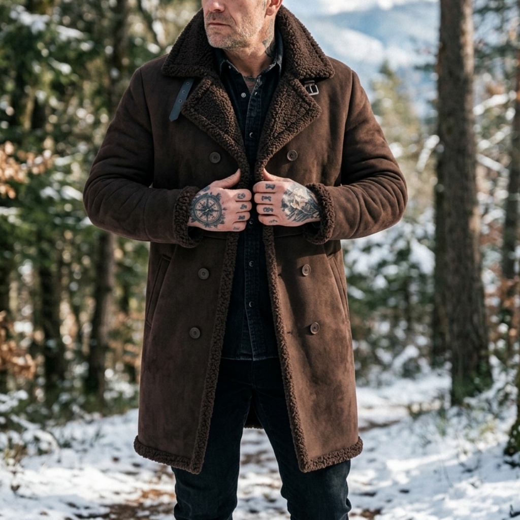 Men's Faux Suede Fur Lined Win - Men'S Outdoor Hunting Jacket ulasan dan harga