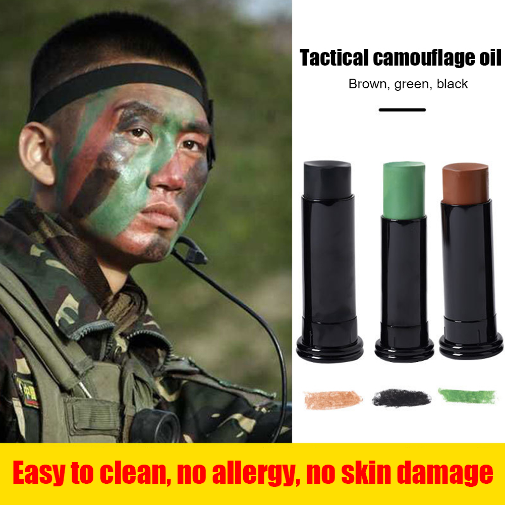 3pcs Military Woodland Camoufl - Camo Face Paint ulasan dan harga