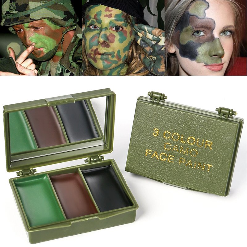 3-color camouflage face painti - Camo Face Paint ulasan dan harga