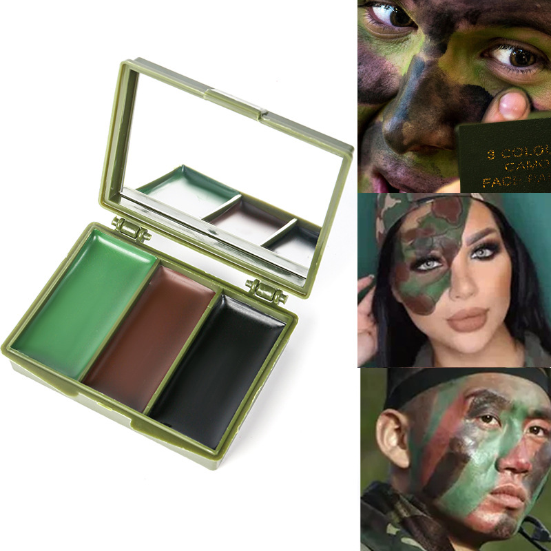 3-color camouflage face painti - Camo Face Paint ulasan dan harga