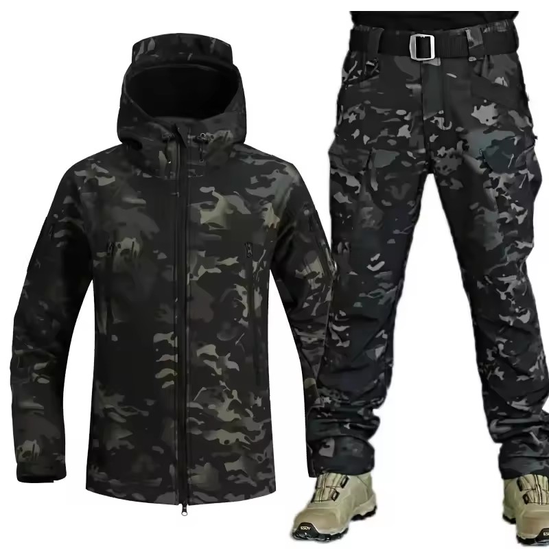 Winter Thicken Men Camo Suit W - Safari Outdoor Hunting Jackets ulasan dan harga