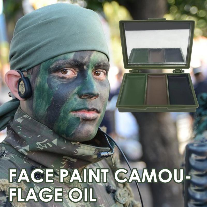 3 Colors Army Fans CS Shooting - Camo Face Paint ulasan dan harga