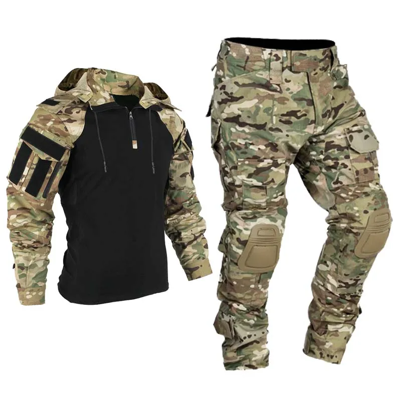 Men Tactical Uniform Milit Out - Outdoor Hunting Hoodie ulasan dan harga